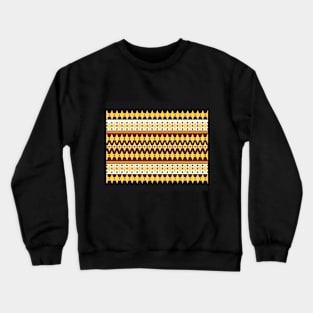 seamless pattern with black and yellow elements shit Crewneck Sweatshirt